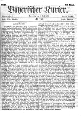 Bayerischer Kurier Donnerstag 1. Juli 1875