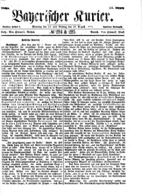 Bayerischer Kurier Montag 16. August 1875