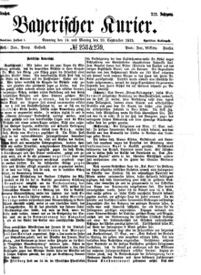 Bayerischer Kurier Montag 20. September 1875