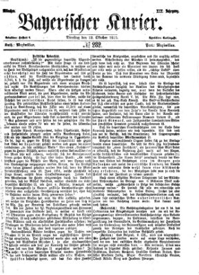 Bayerischer Kurier Dienstag 12. Oktober 1875