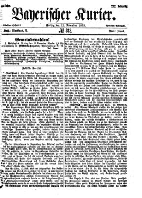 Bayerischer Kurier Freitag 12. November 1875