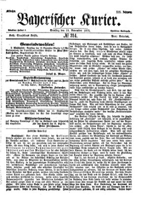 Bayerischer Kurier Samstag 13. November 1875