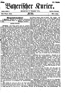 Bayerischer Kurier Mittwoch 17. November 1875