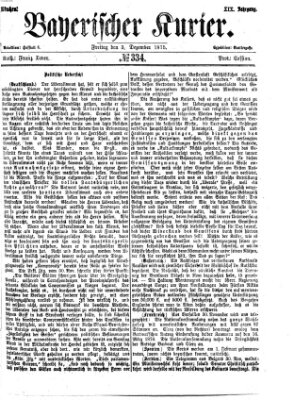 Bayerischer Kurier Freitag 3. Dezember 1875