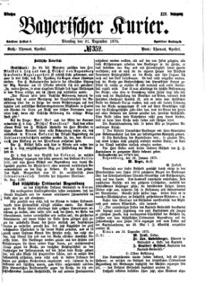 Bayerischer Kurier Dienstag 21. Dezember 1875