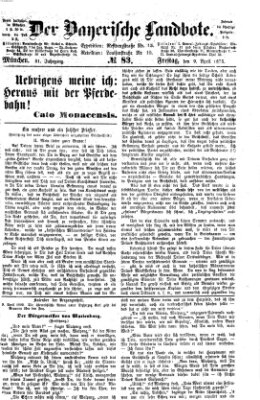 Der Bayerische Landbote Freitag 9. April 1875
