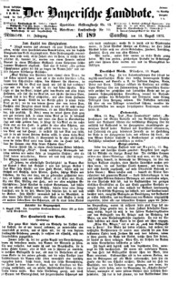 Der Bayerische Landbote Samstag 14. August 1875