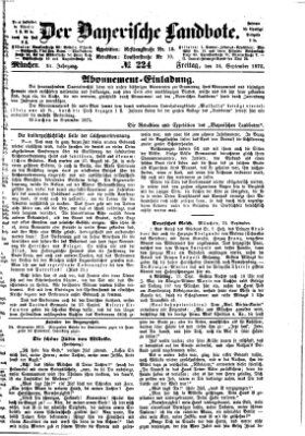Der Bayerische Landbote Freitag 24. September 1875