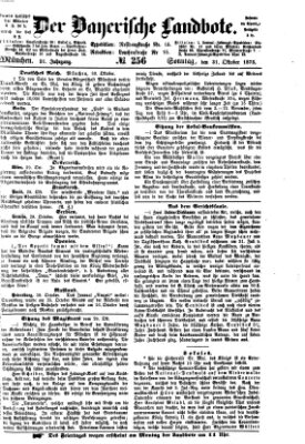 Der Bayerische Landbote Sonntag 31. Oktober 1875