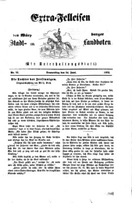 Extra-Felleisen (Würzburger Stadt- und Landbote) Donnerstag 24. Juni 1875
