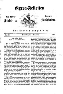 Extra-Felleisen (Würzburger Stadt- und Landbote) Donnerstag 4. November 1875