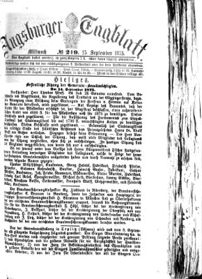 Augsburger Tagblatt Mittwoch 15. September 1875