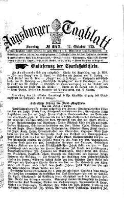 Augsburger Tagblatt Sonntag 17. Oktober 1875