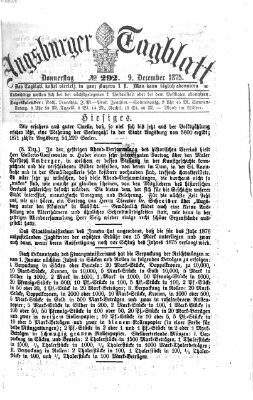 Augsburger Tagblatt Donnerstag 9. Dezember 1875