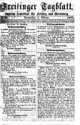 Freisinger Tagblatt (Freisinger Wochenblatt) Donnerstag 11. Februar 1875