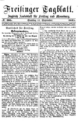 Freisinger Tagblatt (Freisinger Wochenblatt) Samstag 11. September 1875