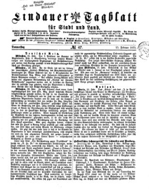 Lindauer Tagblatt für Stadt und Land Donnerstag 25. Februar 1875