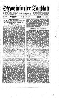 Schweinfurter Tagblatt Samstag 31. Juli 1875