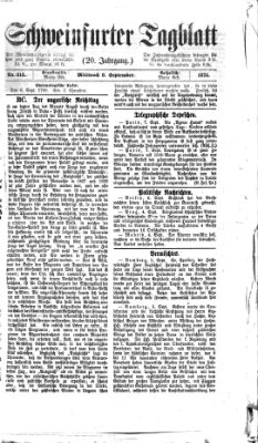 Schweinfurter Tagblatt Mittwoch 8. September 1875