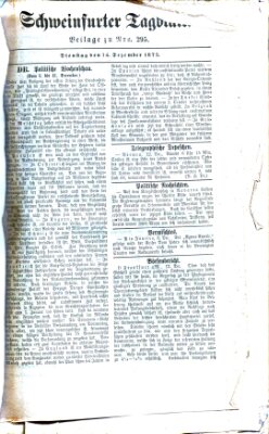 Schweinfurter Tagblatt Dienstag 14. Dezember 1875