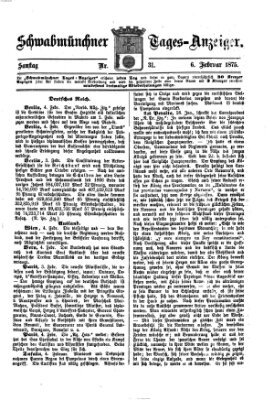 Schwabmünchner Tages-Anzeiger Samstag 6. Februar 1875