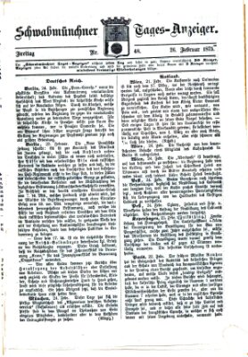 Schwabmünchner Tages-Anzeiger Freitag 26. Februar 1875