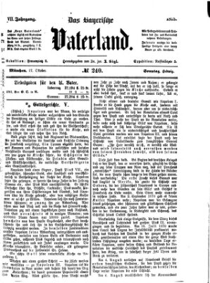 Das bayerische Vaterland Sonntag 17. Oktober 1875
