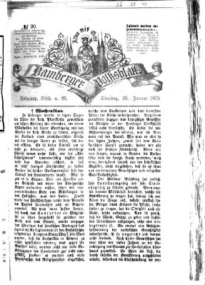 Bamberger Volksblatt Dienstag 26. Januar 1875