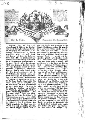 Bamberger Volksblatt Donnerstag 28. Januar 1875