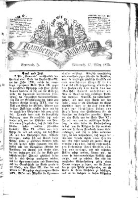 Bamberger Volksblatt Mittwoch 17. März 1875