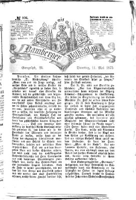 Bamberger Volksblatt Dienstag 11. Mai 1875