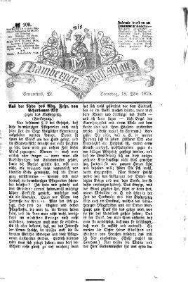 Bamberger Volksblatt Dienstag 18. Mai 1875