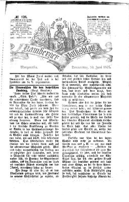 Bamberger Volksblatt Donnerstag 10. Juni 1875