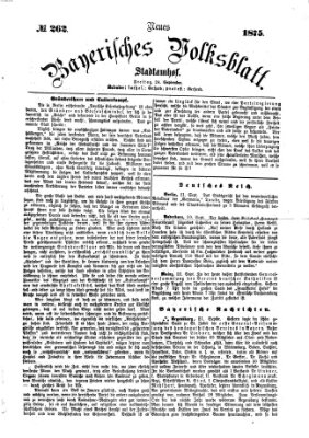 Neues bayerisches Volksblatt Freitag 24. September 1875