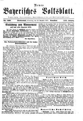 Neues bayerisches Volksblatt Sonntag 19. Dezember 1875