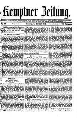 Kemptner Zeitung Samstag 6. Februar 1875