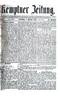 Kemptner Zeitung Donnerstag 11. Februar 1875