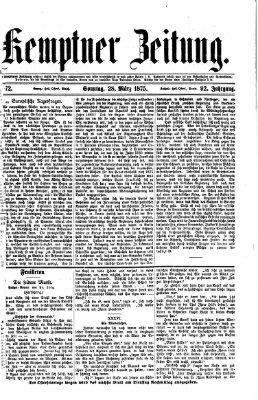 Kemptner Zeitung Sonntag 28. März 1875