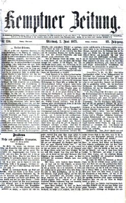 Kemptner Zeitung Mittwoch 2. Juni 1875