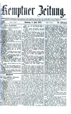 Kemptner Zeitung Sonntag 6. Juni 1875