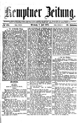 Kemptner Zeitung Mittwoch 7. Juli 1875