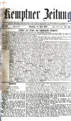 Kemptner Zeitung Samstag 10. Juli 1875
