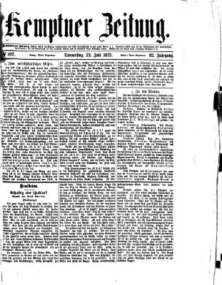 Kemptner Zeitung Donnerstag 22. Juli 1875