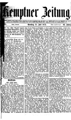 Kemptner Zeitung Samstag 31. Juli 1875