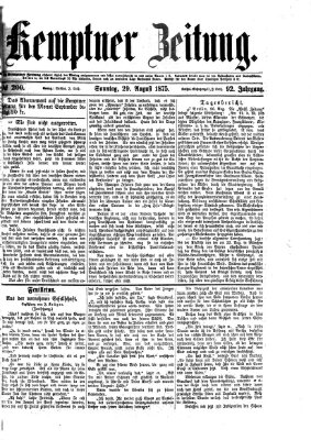 Kemptner Zeitung Sonntag 29. August 1875