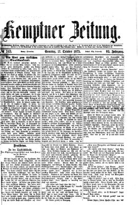 Kemptner Zeitung Sonntag 17. Oktober 1875