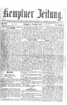 Kemptner Zeitung Samstag 4. Dezember 1875