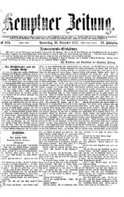 Kemptner Zeitung Donnerstag 30. Dezember 1875