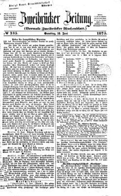 Zweibrücker Zeitung (Zweibrücker Wochenblatt) Samstag 12. Juni 1875