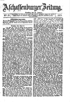 Aschaffenburger Zeitung Samstag 23. Januar 1875